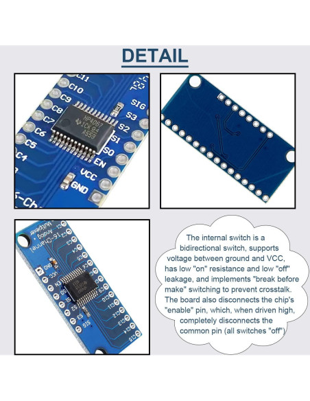 10 Módulos CD74HC4067 Multiplexor Analógico Digital 16 Canales