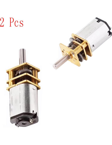 Motor de Engranaje DC 12V 1000RPM GA12-N20 Metal 3mm Eje - 2 Pcs