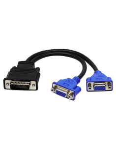 Adaptador DMS-59 a Doble VGA Hembra zdyCGTime 25.4cm