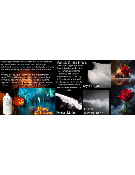 Máquina de Niebla Portátil UTU1-11A con Control Remoto