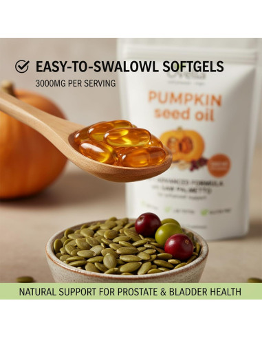 Cápsulas de Aceite de Semilla de Calabaza Ovela 180 Gelatinas