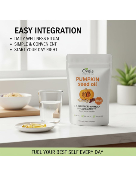 Cápsulas de Aceite de Semilla de Calabaza Ovela 180 Gelatinas