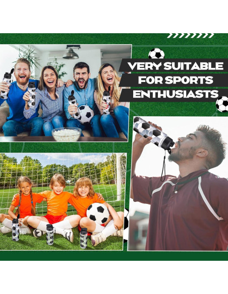 Mifoci 20 Botellas de Agua Deportivas de Fútbol 0.5 L Reutilizables