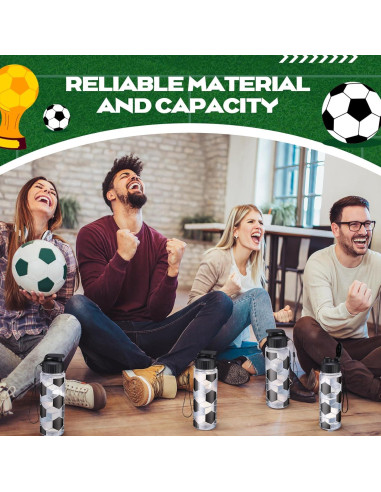 Mifoci 20 Botellas de Agua Deportivas de Fútbol 0.5 L Reutilizables