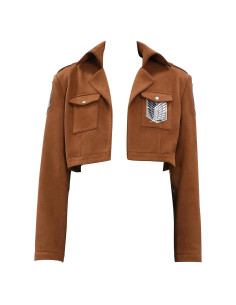 Chaqueta Oficial Ataque a los Titanes Micotaku Hombre Marrón