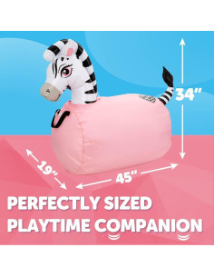 Saltarín Inflable WADDLE Cebra Negra 113 kg para Niños 5+ 2