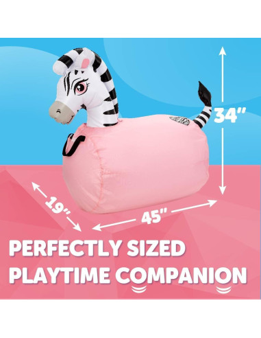 Saltarín Inflable WADDLE Cebra Negra 113 kg para Niños 5+