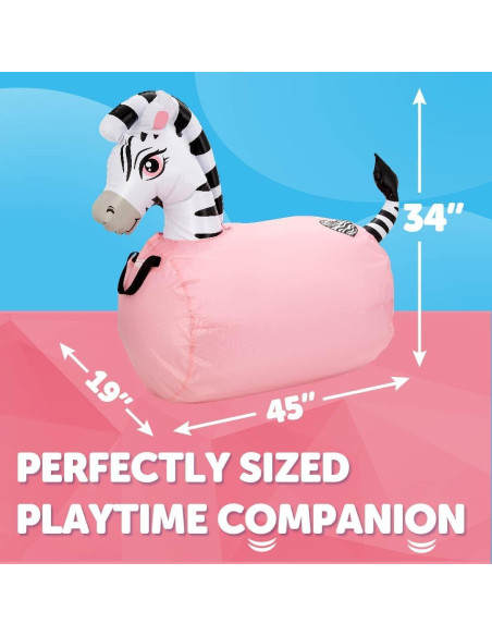 Saltarín Inflable WADDLE Cebra Negra 113 kg para Niños 5+