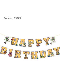 Suministros para Fiesta Toy Story - Pancarta y Espirales Colgantes 2