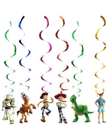Suministros para Fiesta Toy Story - Pancarta y Espirales Colgantes