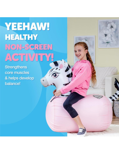 Saltarín Inflable WADDLE Cebra Negra 113 kg para Niños 5+