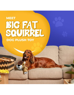 Juguete de Peluche Ardilla Perro Perro 25.4cm Suave y Duradero 2