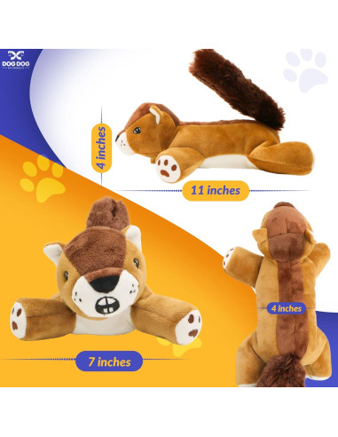 Juguete de Peluche Ardilla Perro Perro 25.4cm Suave y Duradero