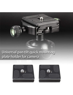 2 Placas de Liberación Rápida 40mm Micro Traders para Cámara 2