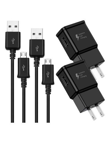 Cargador de Pared Rápido Adaptativo Hardcraft + 2 Cables Micro USB