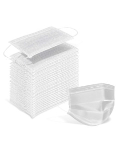 Mascarillas Desechables Wecolor 100 Pcs 3 Capas Blancas