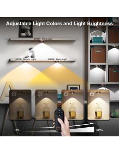 Luces Puck LED Recargables MEKKLEON 5 Pzs, 2000mAh, Táctiles 2