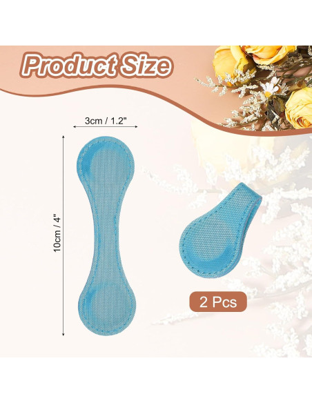 Marcador Magnético de Cuero uxcell 10x3 cm Doble Cara Azul