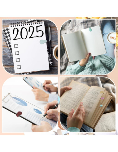 Marcador Magnético de Cuero uxcell 10x3 cm Doble Cara Azul