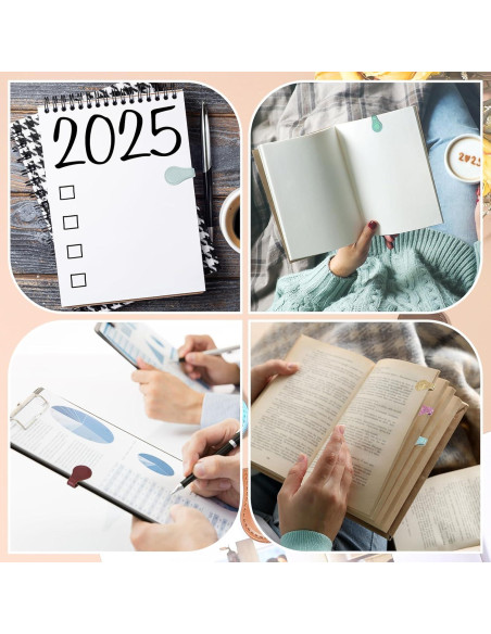 Marcador Magnético de Cuero uxcell 10x3 cm Doble Cara Azul