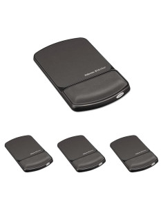 Soporte de Muñeca de Gel Fellowes MICROBAN - Grafito - Paquete de 4