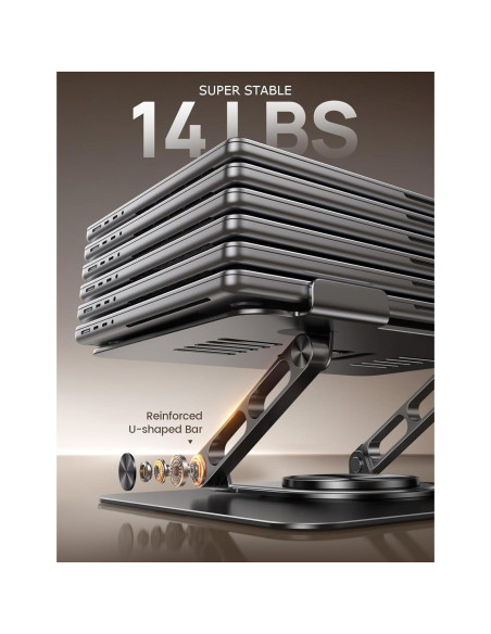 Soporte para Laptop Lamicall Ajustable 360 y Soporte para Tableta