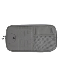 Organizador de Visera Solar ZIMISI para Coche - Cuero PU Gris