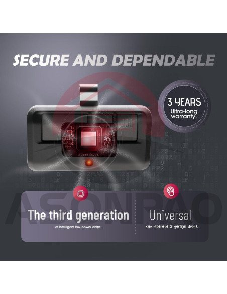 Control Remoto Universal LiftMaster 893MAX para Garaje 2Pak