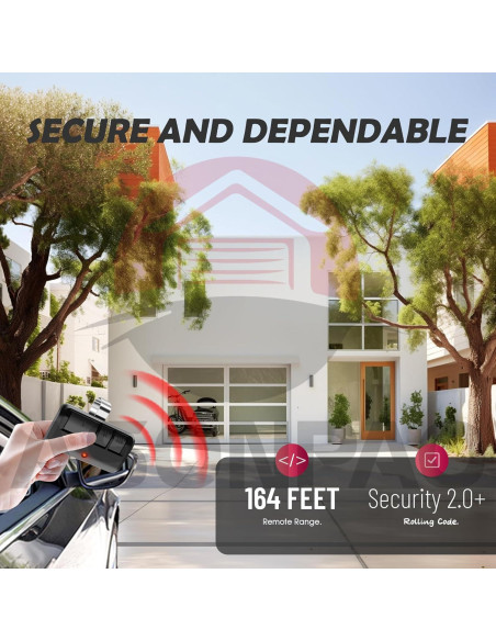 Control Remoto Universal LiftMaster 893MAX para Garaje 2Pak