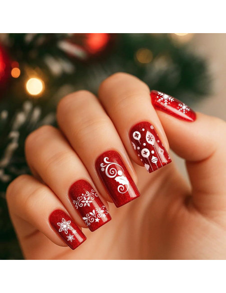 Set de Placas de Estampado de Uñas Navideñas UNICRAFTALE 3 Piezas
