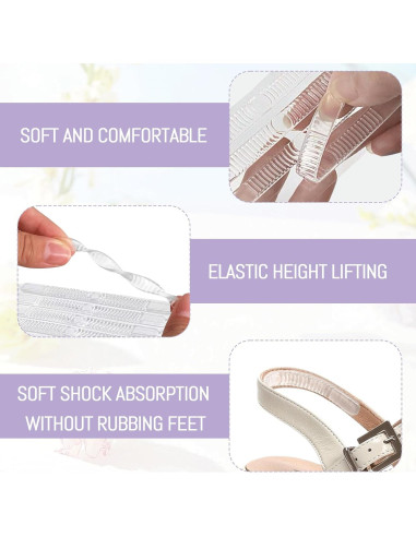 16 Agarre de Correa Antideslizante Gel Invisible para Tacones