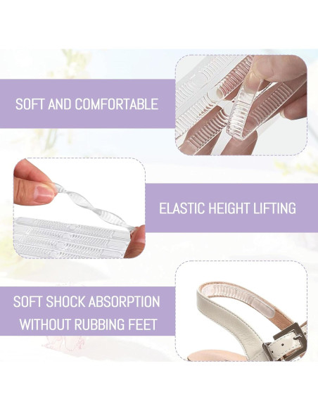 16 Agarre de Correa Antideslizante Gel Invisible para Tacones