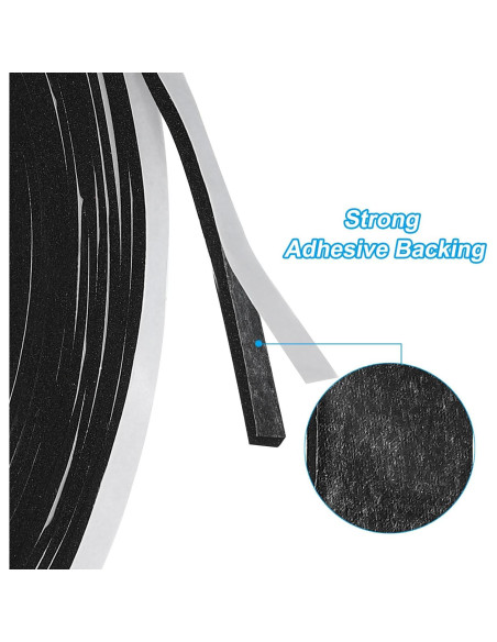 Tira de Sellado PATIKIL 7.92m Espuma Alta Densidad Negro