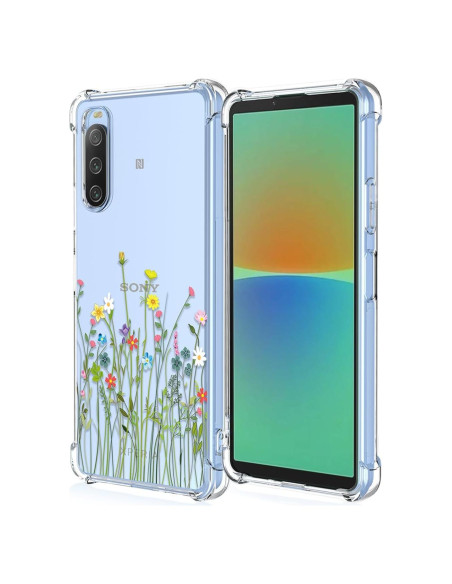 Funda transparente para Sony Xperia 10 II - Diseño de flores