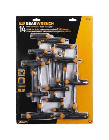 Juego de Llaves Hexagonales T-Handle GEARWRENCH 14 Piezas