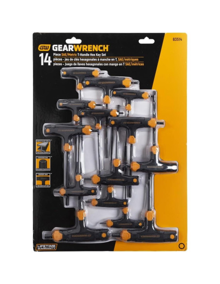 Juego de Llaves Hexagonales T-Handle GEARWRENCH 14 Piezas