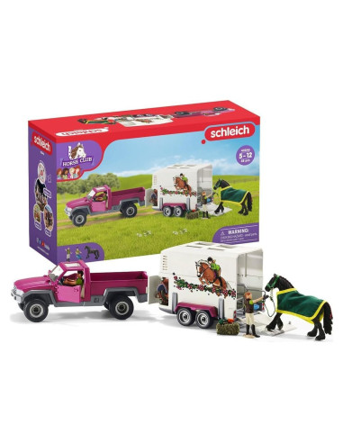 Juego de Remolque y Camión Schleich Club de Caballos 15 Piezas