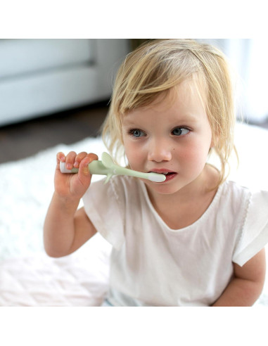 Cepillo de Dientes para Bebés Dr. Brown Elefante + Pasta Sin Sabor 40g