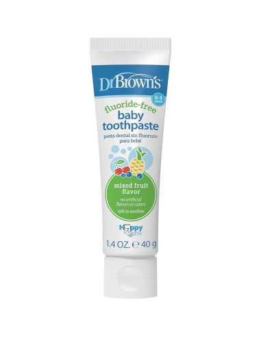 Cepillo de Dientes para Bebés Dr. Brown Elefante + Pasta Sin Sabor 40g