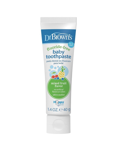 Cepillo de Dientes para Bebés Dr. Brown Elefante + Pasta Sin Sabor 40g
