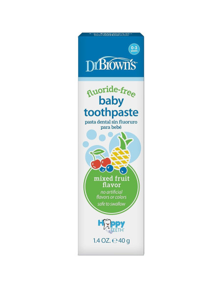 Cepillo de Dientes para Bebés Dr. Brown Elefante + Pasta Sin Sabor 40g