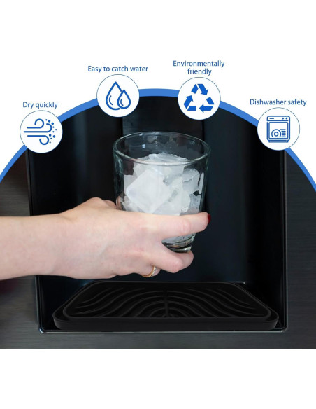 Bandejas de Goteo de Silicona ZHMEINA 2 Pcs 21x8cm Negro