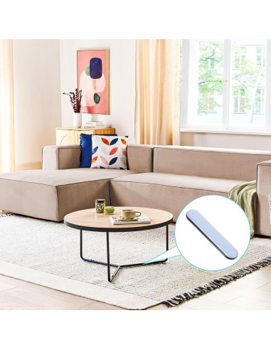 8 Deslizadores de Muebles Exircy Autoadhesivos 75x15.5mm