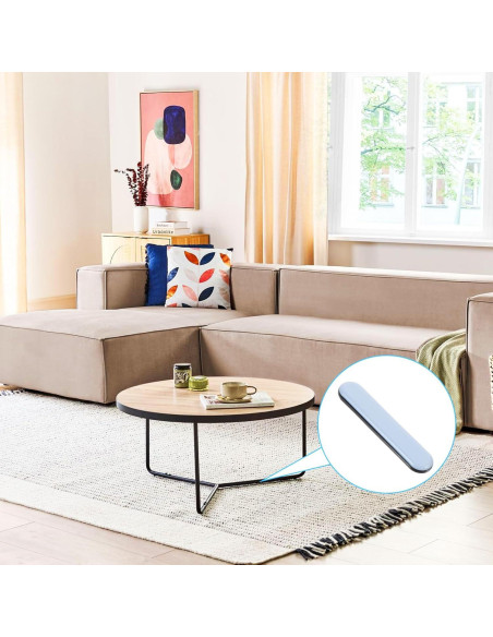 8 Deslizadores de Muebles Exircy Autoadhesivos 75x15.5mm