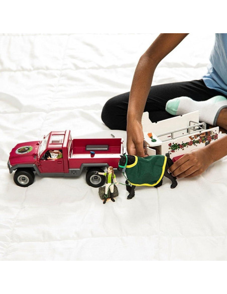 Juego de Remolque y Camión Schleich Club de Caballos 15 Piezas