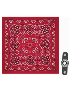 Bufanda Bandana Occidental 70x70 cm con Hebilla de Cuero