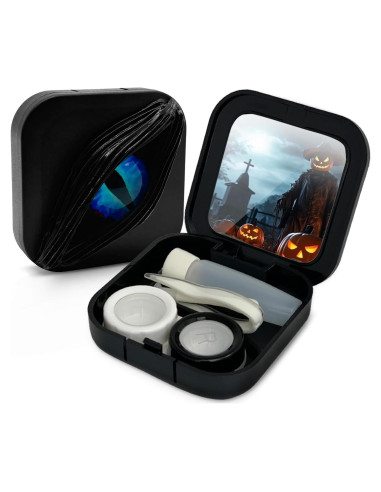 Estuche para Lentes de Contacto UpaClaire Azul con Espejo