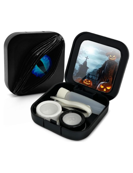 Estuche para Lentes de Contacto UpaClaire Azul con Espejo