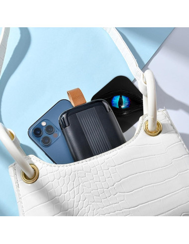 Estuche para Lentes de Contacto UpaClaire Azul con Espejo