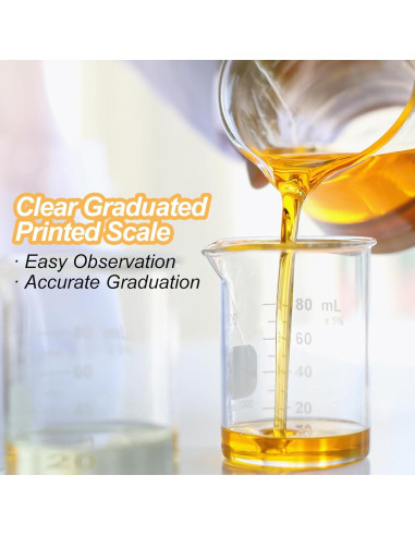 Vasos de Precipitados de Vidrio Borosilicato PATIKIL 100ml - Paquete de 12